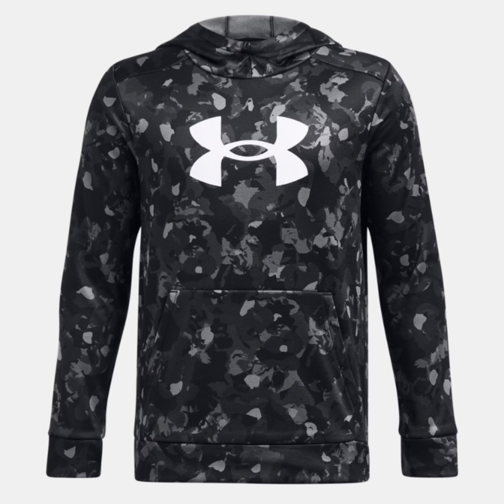 Under Armour Kids Camo Hoodie - Black and Gray